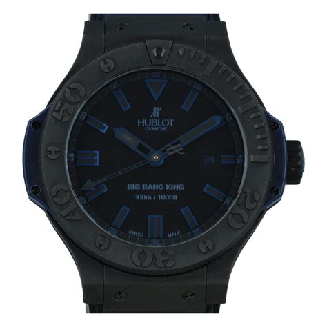 hublot big bang king all black blue|hublot geneve big bang price.